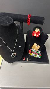 lot 116 image: Fashion Jewelry Lot - Necklace, Earrings, Bracelets and Pins