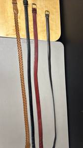 lot 133 image: Lot of 4 Leather Belts Assorted Colors and Styles