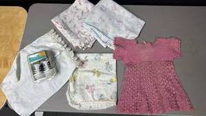lot 201 image: Vintage Baby Clothing, shoes and blanket Lot