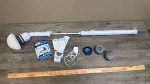 lot 596 image: Scrub Genie Handheld Power Scrubber with 3 Brush Heads