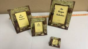 lot 632 image: The Unique Collection Golf Themed Picture Frames and Magnet - Set of 4