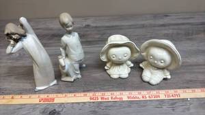 lot 651 image: Porcelain figurines depicting children