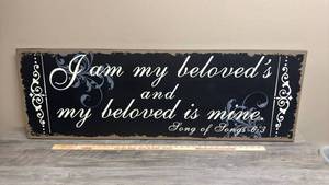 lot 676 image: I Am My Beloveds Wall Art Sign Song of Songs 63