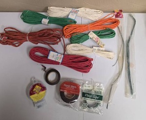 lot 330 image: Floral Craft Supplies Lot - Colored Twine, Tape, Wire, Stem Wrap