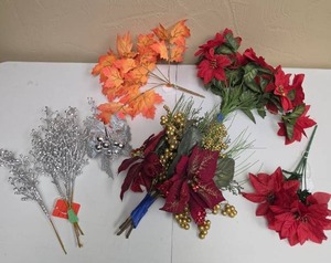 lot 331 image: Artificial Flower and Pic Stem Lot