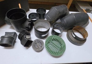 lot 807 image: HVAC Ductwork Components Lot Pipe Fittings Dampers Grilles
