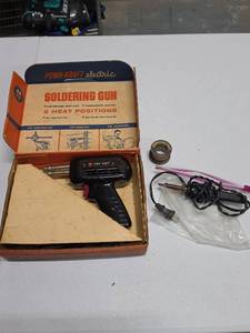 lot 812 image: Powr-Kraft Electric Soldering Gun 2 Heat Positions 90-125 Watts 120V - untested