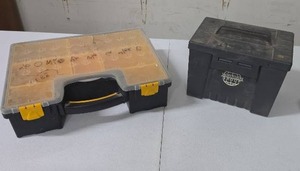 lot 832 image: Hardware Storage Box with clear lid and a plastic storage box