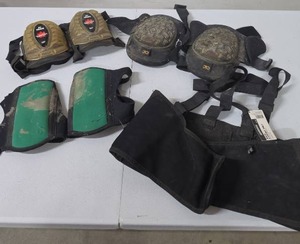 lot 837 image: Two sets of Knee Pads, Elbow Pads and a back brace
