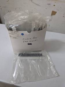 lot 839 image: Critical Cover Coverall Full Face Shield Clear 7 Mil wComfort Headband 2807 (24 in the box)