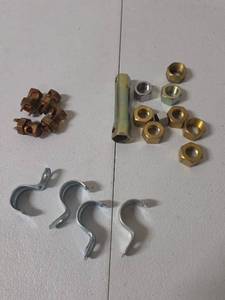 lot 847 image: Fasteners & Hardware Lot Nuts Bolts Clamps Assorted