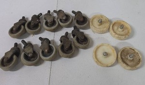 lot 866 image: Swivel Stem Caster Wheels and 4 Plastic Wheels