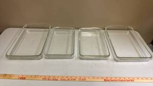 lot 428 image: Glass Baking Dish Set 4-Piece Rectangular