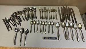 lot 440 image: Stainless Steel Flatware- Spoons Forks Knives