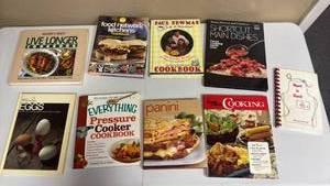 lot 459 image: Lot of 9 Cookbooks Including Better Homes & Gardens, Paul Newman, Food Network