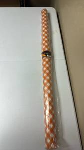 lot 461 image: Fall Party Tablecover Orange White Gingham 45in x 96in - new in package