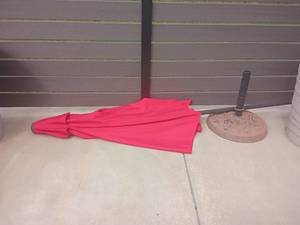 lot 945 image: Patio Umbrella and Stand