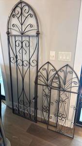 lot 1016 image: Decorative metal wall decor biggest one is 72x21