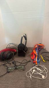 lot 1102 image: Lot of 2 Wired Gaming Headsets with Base Station and Accessories