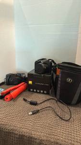 lot 1113 image: Nikon coolpix l810, tripod, Pentax camera and more