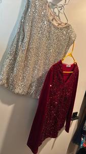 lot 1209 image: Sequin tops size s and l