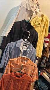 lot 1236 image: Mens short sleeve collared shirts size l