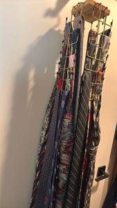 lot 1237 image: Ties with organizer hanger