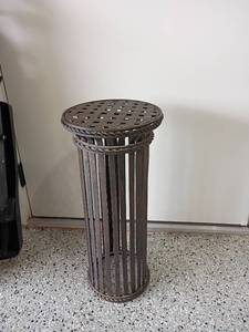 lot 2002 image: Metal Outdoor Table or Plant Stand.   24 x 11