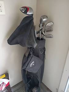 lot 2024 image: More Various Right Handed Golf Clubs with Bag.  Wilson, Lynx and More