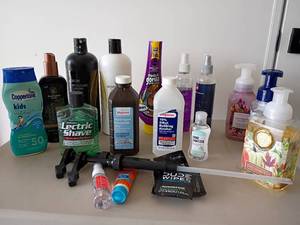 lot 2103 image: Bathroom Products.  Shampoo, Conditioner, Hair Gel and More