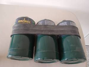 lot 2234 image: 3 Bottles of BernzOMatic Propane Bottles with Holder
