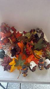 lot 2300 image: Fall decor and salt and pepper shakers