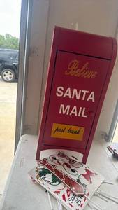 lot 2307 image: Santa Mail box 28x12x8 and photo props