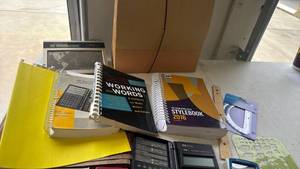 lot 2316 image: Office Supply & Reference Lot Calculators, Books, Manuals, Stapler and more