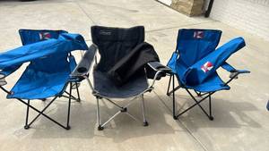 lot 2332 image: Coleman and other folding chairs