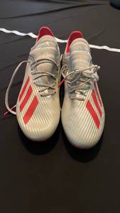 lot 7107 image: Adidas X Speedflow Football Cleats White Red Pair Size Mens 8