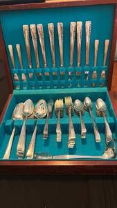lot 70771 image: International Proposal Flatware Set Service for 8 in Wood Case