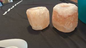 lot 70772 image: Selenite Candle Holders Lot of 2