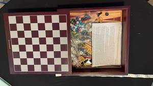 lot 71025 image: Chess Board with Pieces and Storage
