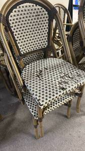 lot 70806 image: Bistro Caf� Chair with Woven Seat Back set of 4