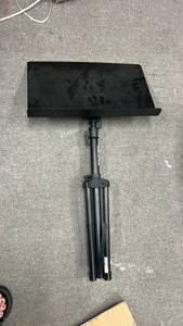 lot 70835 image: Black LaptopProjector Stand with Adjustable Tripod Base