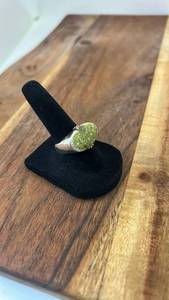 lot 7082 image: Vintage LC Signed Silver & Earth Enamel Ring  sized 7 LC Signed Silver Enamel Ring Gift for Her Liz Claiborne Jewelry