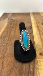 lot 7085 image: Sterling Silver 925 JP Pacific Jewelry Co. Southwestern Turquoise Ring Sz. 6.5