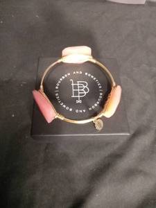 Bourbon and Bowties Bangle Bracelet with Stone Charms