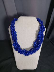 lot 7142 image: Baublebar Blue Beaded Multi-Strand Necklace