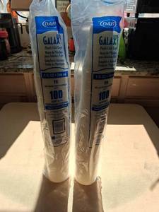 lot 6 image: Dar Galaxy Plastic Cold Cups 9 fl oz 266 mL 100 Count Lot of 2