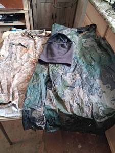 lot 38 image: Game Winner 2XL Camouflage Hunting Shirt no pants Beanie Lot
