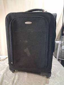 lot 43 image: Samsonite Black Softside Carry-On Luggage with Wheels