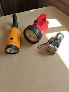lot 95 image: Lot of 3 LED Flashlights Handheld Work Lights