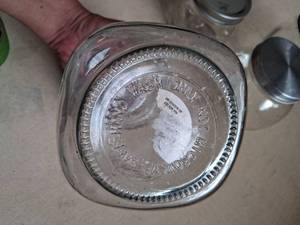 lot 192 image: Libbey Lord Seal Glass Canning Jars with Metal Lids Lot of 6
